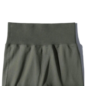 Leggings taille haute à coutures, longueur intégrale, vert uni, style sportif, extensibles, respirants, antibactériens, avec poches, en Spandex/Nylon pour femme - Product Image 6