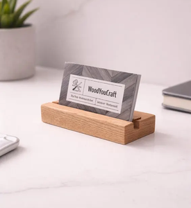 Wood Business Card Display Stand Business Card Holder <b>Creative</b> Business Card Display Holder Attractive Design - Product Image 1