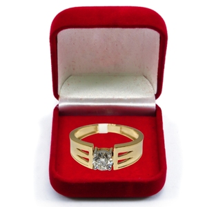 Nuevo Anillo de Compromiso de Diamantes con Certificado IGI, 0.620 CT, Oro Sólido de 14K, Chapado en Rodio, Anillo de Boda Solitario de Lujo para Propuesta de Matrimonio - Product Image 1