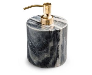 Ensemble d'accessoires de salle de bain élégants et personnalisables en marbre avec distributeur de savon, porte-brosse à dents, gobelet et plateau - Product Image 6
