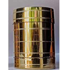 Juego de 5 tazas medidoras de latón dorado hechas a mano en diferentes tamaños, utensilios de cocina artesanales al precio más bajo. - Product Image 5