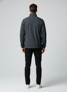 Veste coupe-vent en nylon pour homme, streetwear noir personnalisé avec logo, imperméable, décontractée, pour l'extérieur - Product Image 3