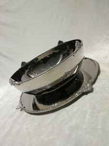 Bol à chocolat en acier inoxydable couleur argent avec assiette, taille et forme personnalisées, vaisselle décorative, bol de service - Product Image 2