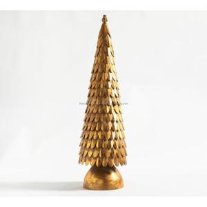 Venta al por mayor árbol de Navidad peso de papel Oficina hogar decorativo alto oro árbol de Navidad objeto de Navidad metal fundido acento precios bajos - Product Image 4