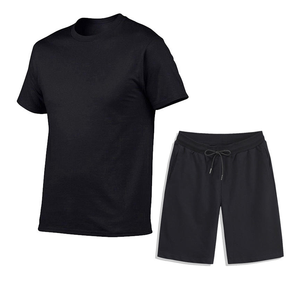 Jogging <b>Set</b> Quick Drying Breathable T-shirt Shorts 2-piece Casual Oversized <b>Sets</b> Men's Summer Thermal <b>Knitted</b> Fleece Sportswear - Product Image 3
