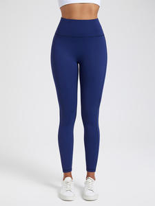 Leggings de sport pour femmes personnalisés de haute qualité, motif uni, écologiques, séchage rapide, longueur intégrale, effet froncé aux fesses, vente en gros - Product Image 5