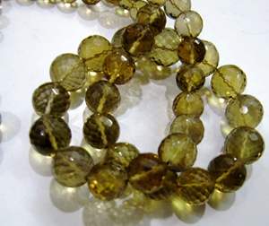 Perles de quartz naturel extrafin micro-facettées, forme ronde, brin de 8 pouces de long - Product Image 3