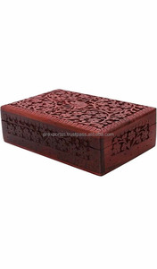 8 Inch Handcrafted Wooden Rectangle Jewelry <b>Box</b> Velvet Lining Buckle Closure Durable Storage Organizer for Gifts Accessories - Product Image 4