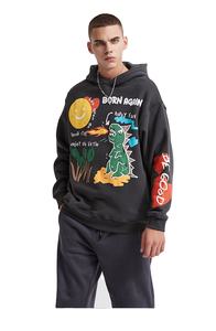 Sudadera con Capucha Personalizada con Logotipo, para Invierno, Gruesa, 100% Algodón, Felpa, Impresión 3D, Unisex, Impresión en Espuma, Ecológica, Impermeable - Product Image 3