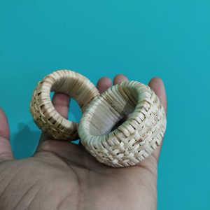 Handcrafted Handwoven <b>Rattan</b> Napkin Rings Rustic <b>Table</b> Decor for <b>Dining</b> And Parties at Cheap Price - Product Image 5