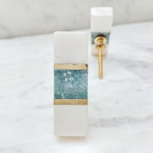 Perillas de puerta de melocotón de mármol hechas a mano para casas de lujo, vetas intrincadas, elegancia atemporal, funcionalidad, cajones, armarios - Product Image 3