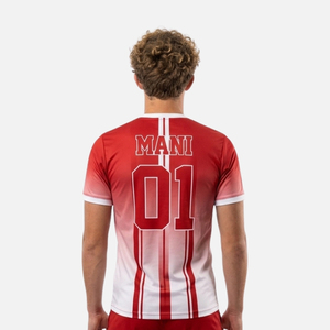 Maillot de handball unisexe personnalisé en polyester respirant à séchage rapide, col rond, manches courtes, pour entraînement d'équipe, vente en gros - Product Image 6