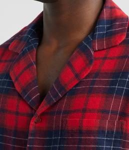 Pyjama d'été rayé pour homme, respirant, confortable, anti-plis, écologique, pantalon en flanelle à carreaux rouges, décontracté - Product Image 6
