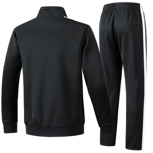KIRSA INDUSTRY Men's Black Fleece Tracksuit Full Zipper Casual Sweatshirt & <b>Pants</b> Set Breathable Regular Fit Winter Wear - Product Image 3