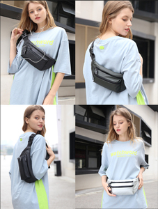 Riñonera Impermeable Negra de Oxford Unisex, Bolso Bandolera para Exteriores, con Logotipo Personalizado, Precio al por Mayor - Product Image 5