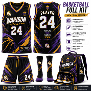 Uniforme de Baloncesto de Primera Calidad, Sublimado, de Secado Rápido, para Entrenamiento, Conjunto Deportivo Juvenil - Product Image 1