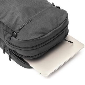 Black large capacity business <b>backpack</b> <b>leather</b> <b>laptop</b> <b>backpack</b> multi-layer <b>backpack</b> work commuting travel bag - Product Image 6