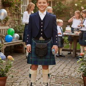 Portefeuille écossais en cuir pour enfants et jeunes, accessoire le plus vendu pour kilt et tenue des Highlands - Product Image 5