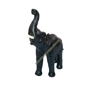 Figura de Elefante Moderna en Cuero, Hecha a Mano, Ecológica y Duradera, Escultura de Mesa para Decoración del Hogar y Sala de Estar - Product Image 2