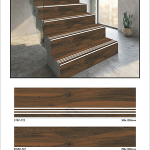 กระเบื้องพอร์ซเลนวิสตาร์ ขนาด 300x1200 มม. ผิวด้านเคลือบเมทัลลิก ลายเลียนแบบ ป้องกันการลื่น สำหรับบันไดภายนอก หรูหรา - Product Image 1