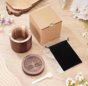 Wooden <b>Ashes</b> Urn Tree of Life Keepsake Box Portable Cremation Urn <b>for</b> Human and Pet Memorial Home Decor - Product Image 2