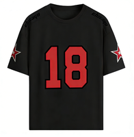 Kaos Oblong Polos 100% Polyester Berkualitas Tinggi, Jersey Sepak Bola Amerika, Sablon Custom Logo, Musim Panas, Bernapas