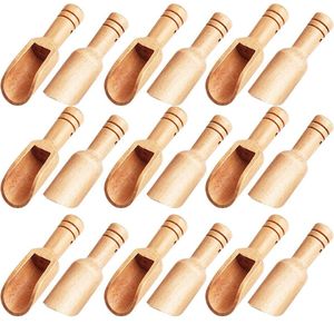 Cuillère en bois classique écologique avec logo personnalisé, à manches longs et courts, pour café, sel de bain, sucre et ingrédients secs - Product Image 6