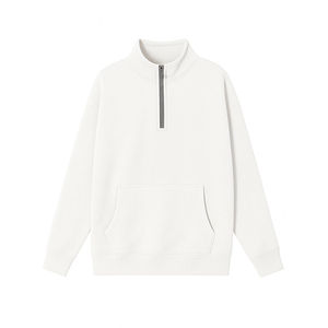 <b>Women</b>’s Half <b>Zip</b> <b>Sweatshirt</b> Custom <b>Quarter</b> <b>Zip</b> Pullover Fleece High Neck Casual Blank Top Private Label Wholesale Bulk Supplier - Product Image 2
