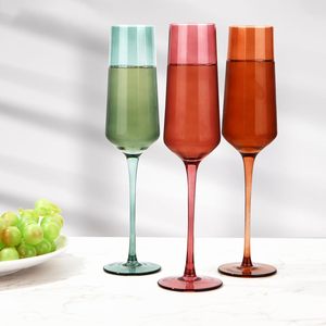Coupe à <span class=keywords><strong>champagne</strong></span> en verre cristal vintage de luxe, personnalisable en bleu, rose, noir pour mariages et fêtes - Product Image 3