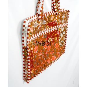 WBCI กระเป๋าแล็ปท็อปผ้าฝ้ายลายสีแดงสีขาวความจุขนาดใหญ่กระเป๋าเดินทางแบบลำลองกระเป๋าแล็ปท็อปแบบพกพา - Product Image 2