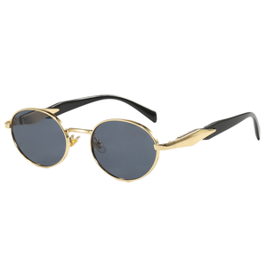 Fashion Elliptical Punk Sunscreen sun glasses Luxury Retro UV Resistant Women's <b>Sunglasses</b> Factory Wholesale Price 2025 - Product Image 1