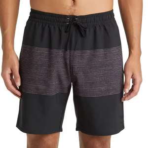 Shorts de Playa para Hombre, Transpirables y de Secado Rápido, con Cintura Elástica Alta y Forro de Malla, Casuales, de Poliéster/Algodón - Product Image 1