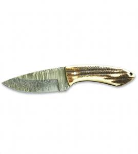 Outil de terrain artisanal en acier Damas torsadé, avec manche en corne de cerf naturelle - Product Image 2