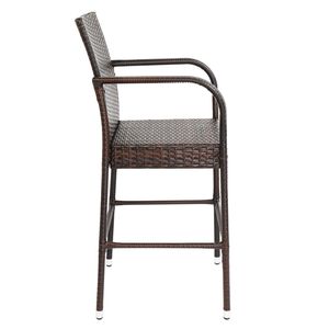 2 pz. Sgabello da Bar Moderno Marrone Sfumato con Struttura in Metallo Robusto e Seduta in Pelle, Ideale per Cucina o Ristorante - Product Image 4