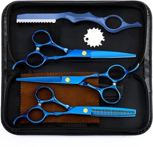 Coffrets de ciseaux de coiffure professionnels en acier inoxydable, ciseaux de barbier multifonctionnels, ciseaux à effiler pour salon - Product Image 1