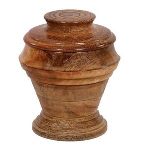 Wooden Pet Urn Brown Round Memorial Cremation Keepsake Urn Natural Wood Pet <b>Casket</b> <b>for</b> Home Remembrance - Product Image 3