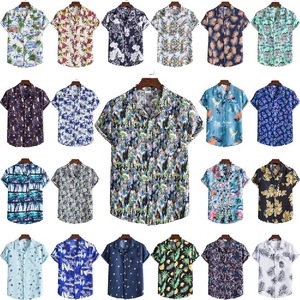 เสื้อเชิ้ตชายหาดสไตล์ฮาวายพิมพ์ลายดอกไม้สั่งทำขายส่ง ผ้าเรยอน 100% เสื้อฮาวายอโลฮ่าคุณภาพสูงสำหรับผู้ชาย - Product Image 2