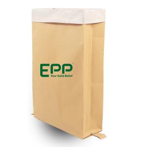 High Quality Recyclable Kraft Paper Laminated PP Woven Packaging <b>Bags</b> 15kg 20kg 25kg Zipper Top Grain Packaging - Product Image 3
