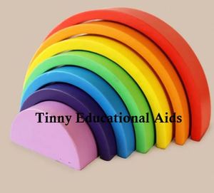 Bloques Educativos de Madera Arcoíris para Niños Pequeños, Coloridos, Duraderos y de Calidad, por Exportador a Precio Accesible - Product Image 3