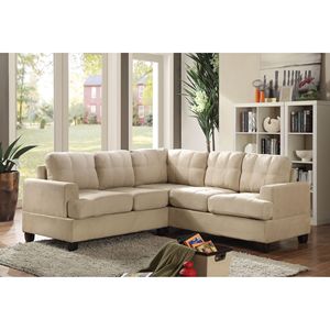 Glory mobili Sandridge G511B-SC bianco sezionale elegante divano da soggiorno - Product Image 1