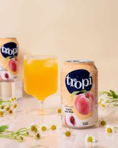 Boisson Tropi Juice 330ml en canette aluminium, 100% purée de fruits, faible en gras, stérilisée, saveurs de goyave, mangue et pastèque fraîchement pressées - Product Image 3