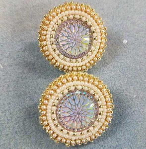Floral Ambi Hand Embroidered <b>Earrings</b> Custom Multi-Beaded <b>Earrings</b> Women Festive Party Jewelry At Best Price by MD HANDICRAFTS - Product Image 5