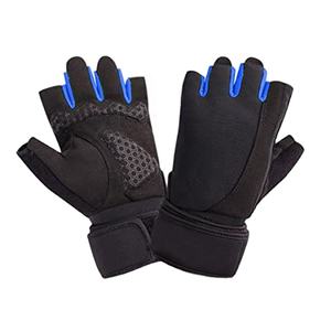 ถุงมือยกน้ำหนักสำหรับออกกำลังกาย,ถุงมือยกเวทในตัวทำจากหนังสำหรับยิมเล่นกีฬา - Product Image 1