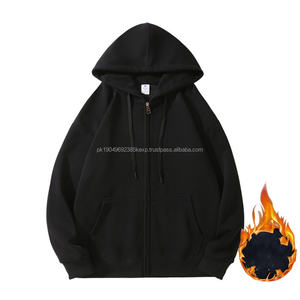 Sudadera con Capucha Personalizada para Hombre, con Cremallera, de Algodón Terry, para Uso Casual, Bordada, Lavada, Ajuste Cómodo, con Bolsillo Delantero, Resistente al Viento - Product Image 2