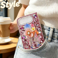 Nouvelle Arrivée 2026 – Série Luxe Pliable Faite Main avec Diamants Scintillants – Coques et Étuis pour iPhone 18 Duo