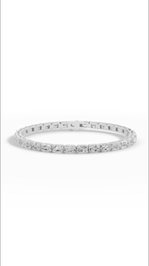 Bracelet tennis en diamant de laboratoire taille émeraude, or 18 carats, vente en gros, fabricant et fournisseur de bijoux fins OEM - Product Image 3