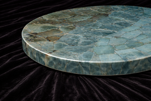 Mesa de Centro Moderna y Ecológica de Piedra de Amazonita y Ágata, Redonda, para Decoración del Hogar, Diwali - Product Image 3