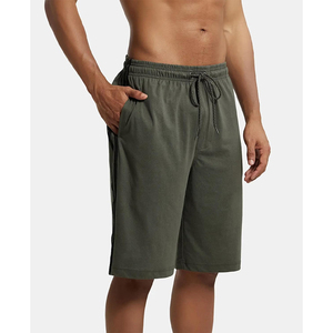 Shorts pour hommes à logo personnalisé, cordon de serrage, pour usage quotidien, respirants, motif imprimé, 100% coton, vente chaude - Product Image 2