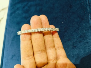 Pulsera de tenis con diamantes certificados en plata y oro, piedras de corte redondo clásico, joyería fina de lujo para mujer - Product Image 2