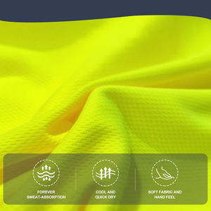 Chemise de travail réfléchissante à manches longues, haute visibilité, pour hommes, avec logo personnalisé, vêtements de travail de construction - Product Image 6